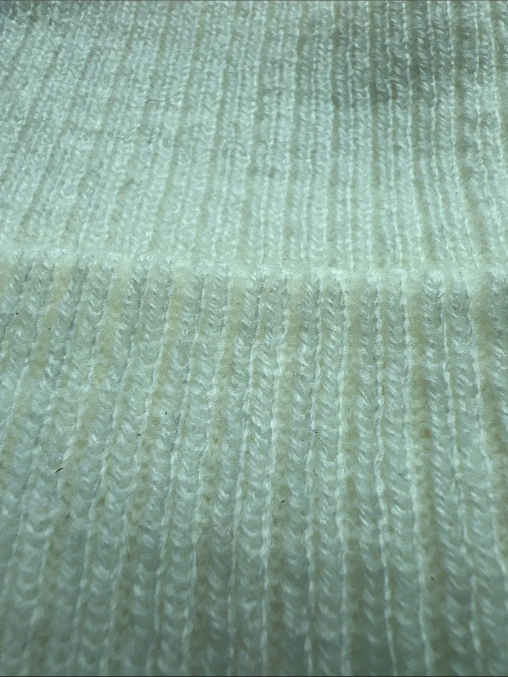 Baby Cream Ribbed Knit Beanie